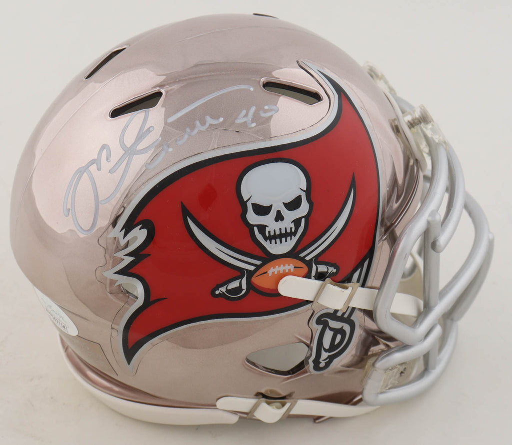 Mike Alstott Autographed Tampa Bay Buccaneers Chrome Speed Mini Helmet
