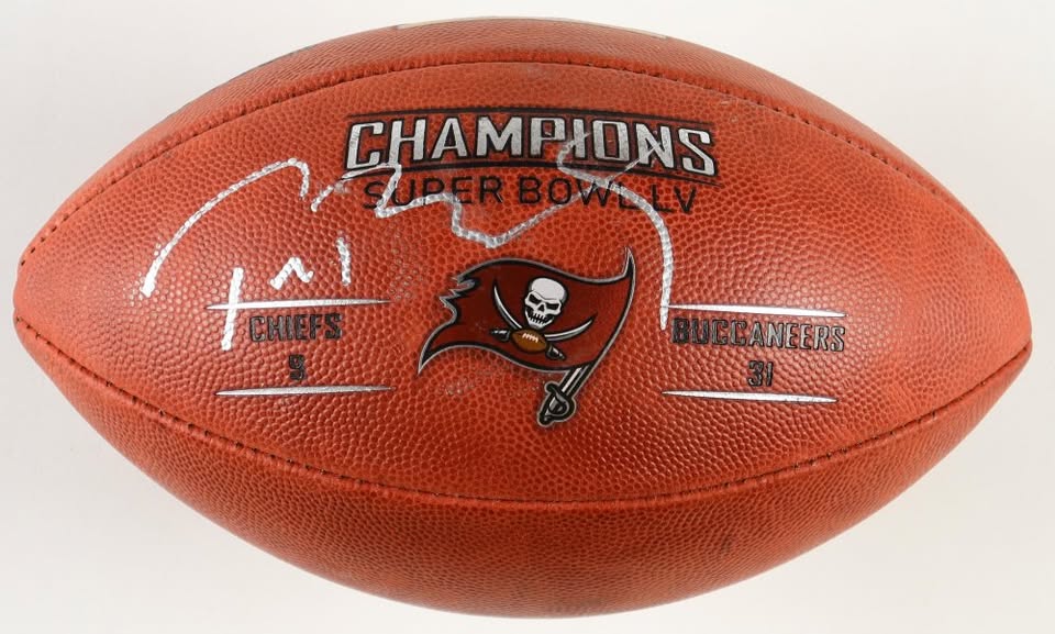 Tom Brady Signed Official Super Bowl LV "The Duke" Football — Buccaneers vs. Chiefs — Beckett COA + Full LOA