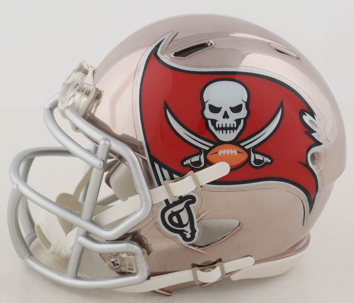Mike Alstott Autographed Tampa Bay Buccaneers Chrome Speed Mini Helmet