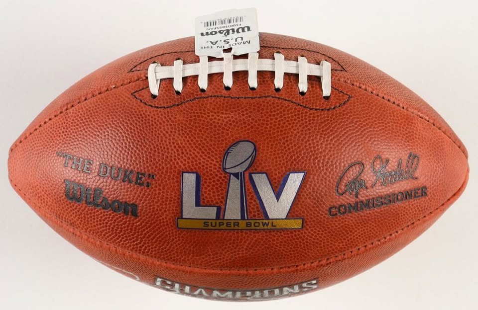 Tom Brady Signed Official Super Bowl LV "The Duke" Football — Buccaneers vs. Chiefs — Beckett COA + Full LOA