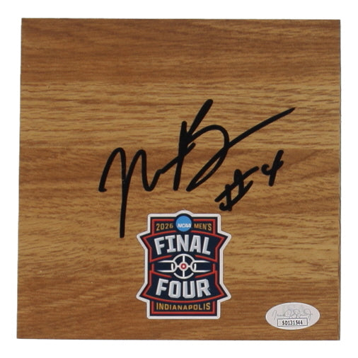 Nimari Burnett Signed 6x6 Vinyl Floor Piece — 2026 NCAA Men's Final Four, Indianapolis — JSA Signature Debut