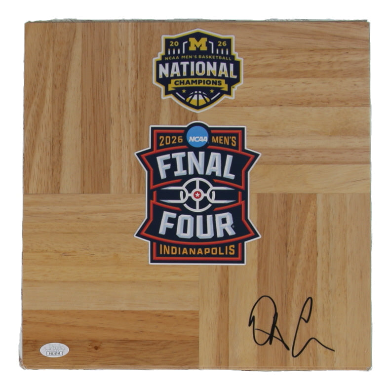 Elliot Cadeau Signed Michigan Wolverines 12x12 Vinyl Floor Piece — 2026 National Champions & Final Four, Indianapolis — JSA Signature Debut