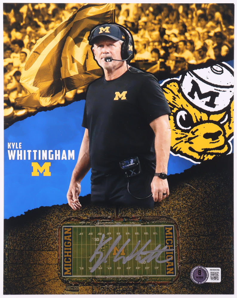 Kyle Whittingham Signed Michigan Wolverines 8x10 Photo — Beckett Witnessed