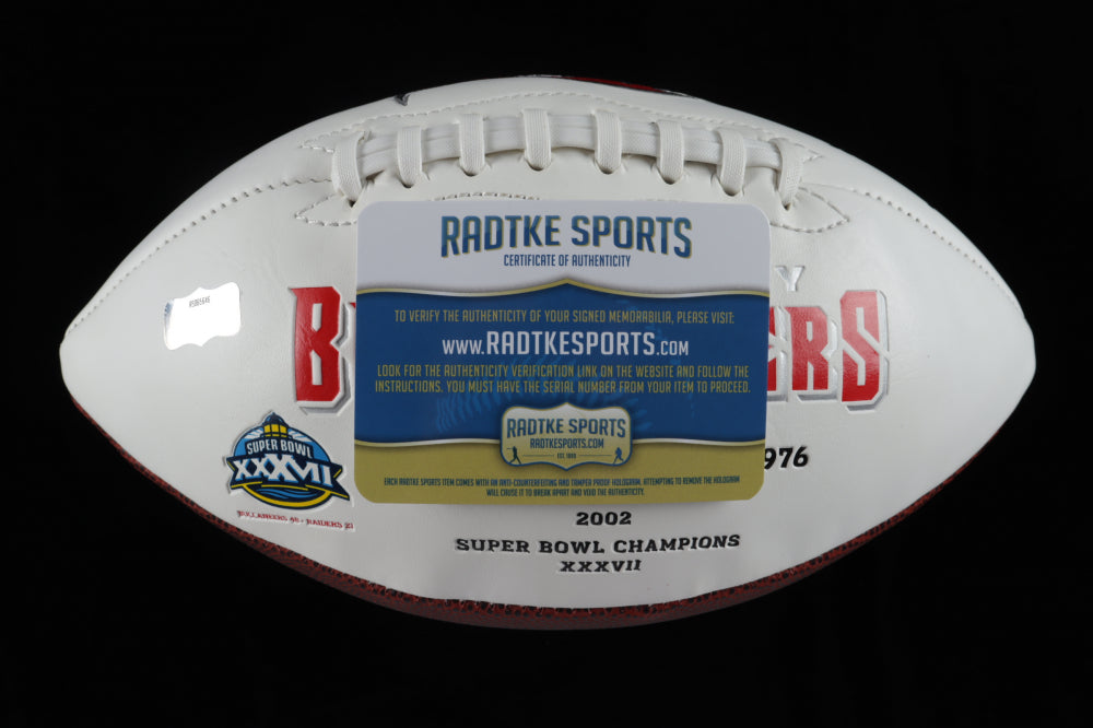 Rob Gronkowski Autographed Tampa Bay Buccaneers Logo Football — Super Bowl XXXVII Commemorative