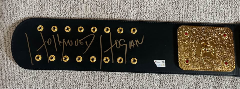 Hollywood Hulk Hogan Signed WWE Championship Replica Belt — Custom "nWo" Modification — Fanatics COA