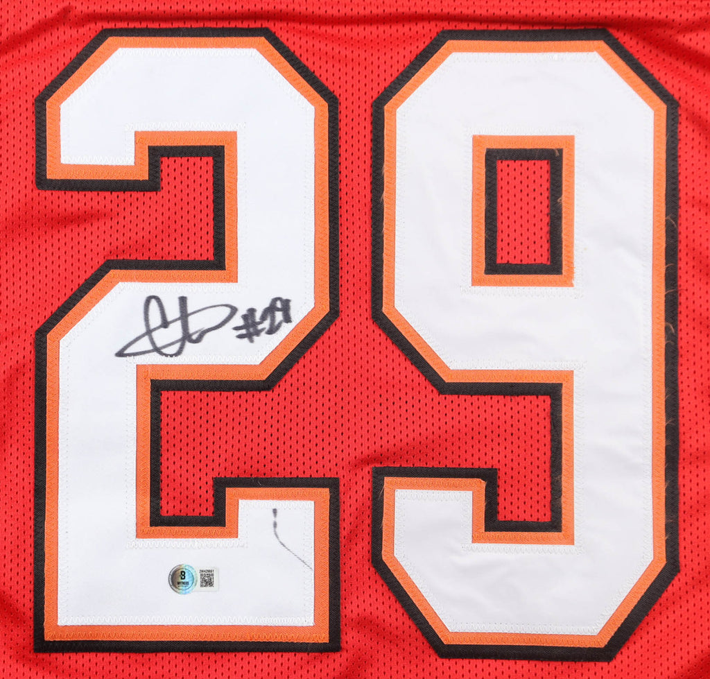 Christian Izien Signed Tampa Bay Buccaneers CUSTOM Red #29 Jersey - Beckett
