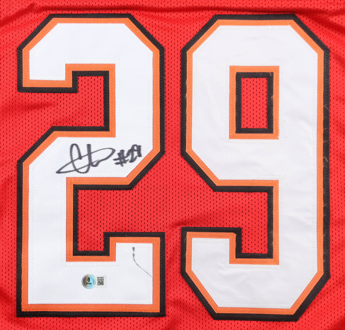 Christian Izien Signed Tampa Bay Buccaneers CUSTOM Red #29 Jersey - Beckett