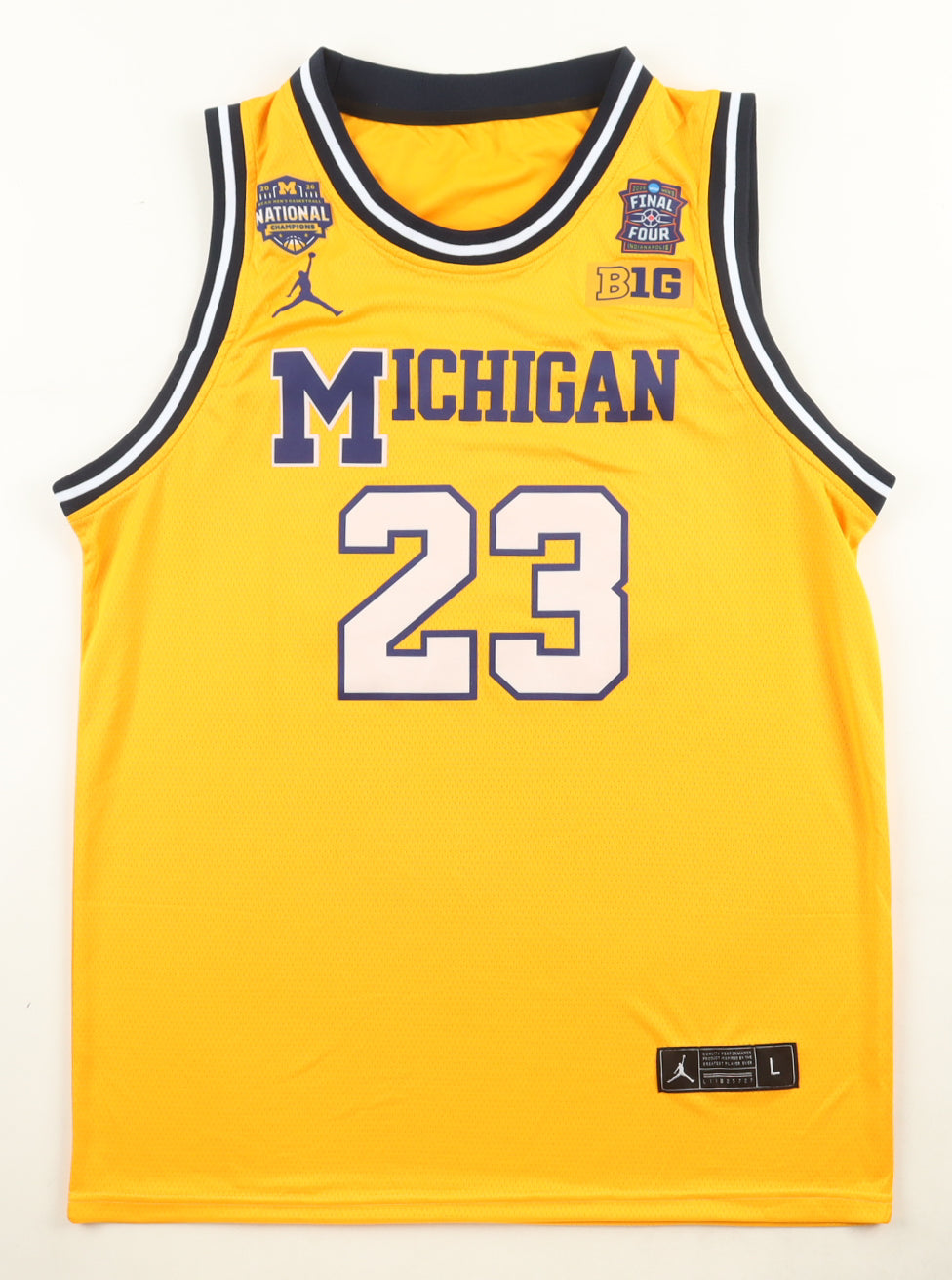 Yaxel Lendeborg Signed Authentic Michigan Jordan Jersey
