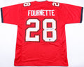 Leonard Fournette Signed Tampa Bay Buccaneers CUSTOM Red #28 Jersey - Beckett