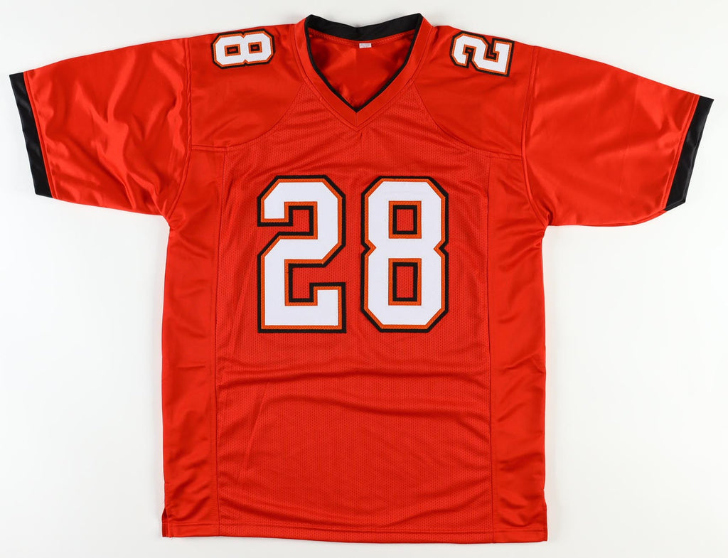 Leonard Fournette Signed Tampa Bay Buccaneers CUSTOM Red #28 Jersey - Beckett