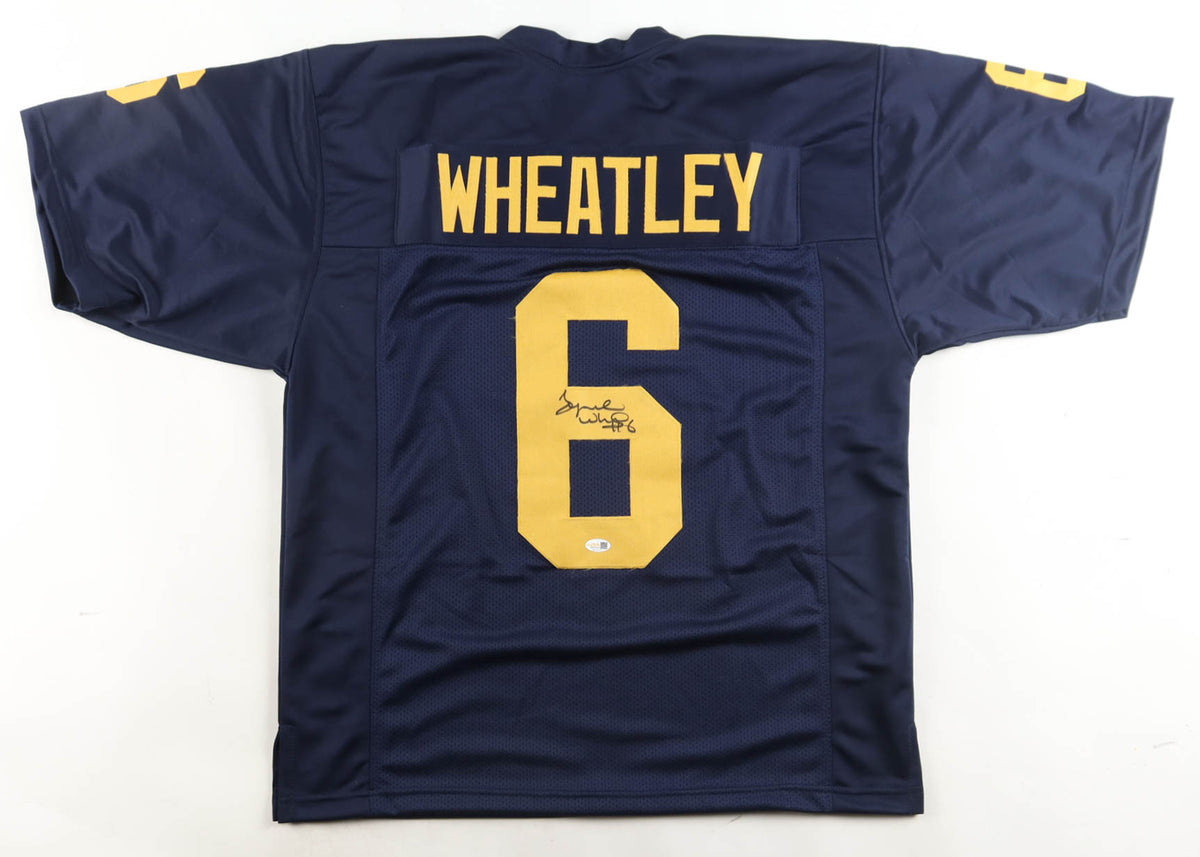 Tyrone Wheatley Autographed Michigan Wolverines Custom Jersey